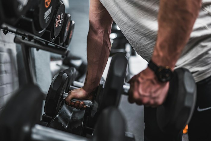 Strength training with dumbbells